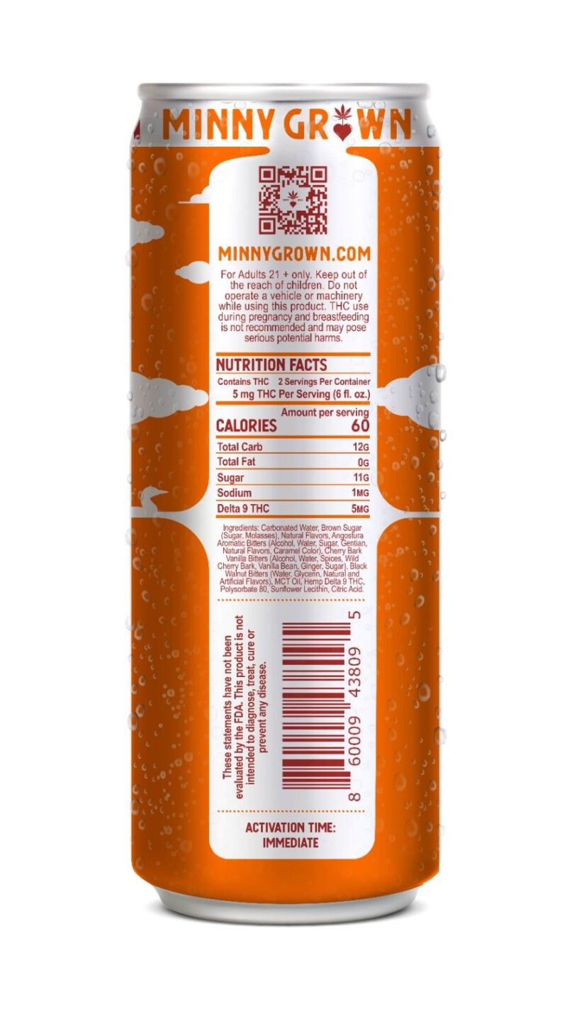 Minny Grown THC Cocktail – Old Fashioned – 10mg THC – Classic Flavor for a Relaxing Experience - Image 2