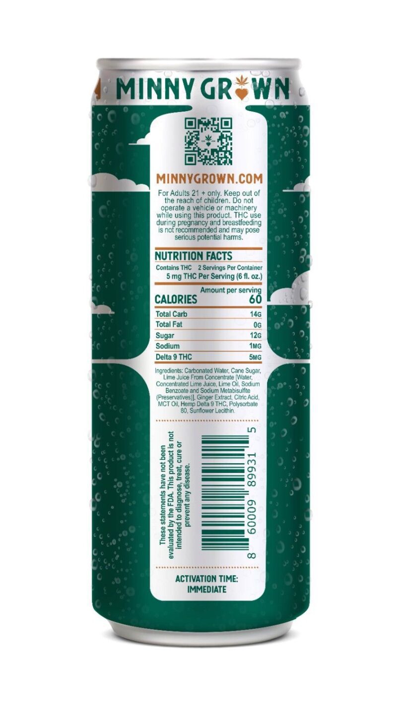 Minny Grown THC Cocktail – Moscow Moose – 10mg THC – Refreshing Lime and Ginger Flavor - Image 2