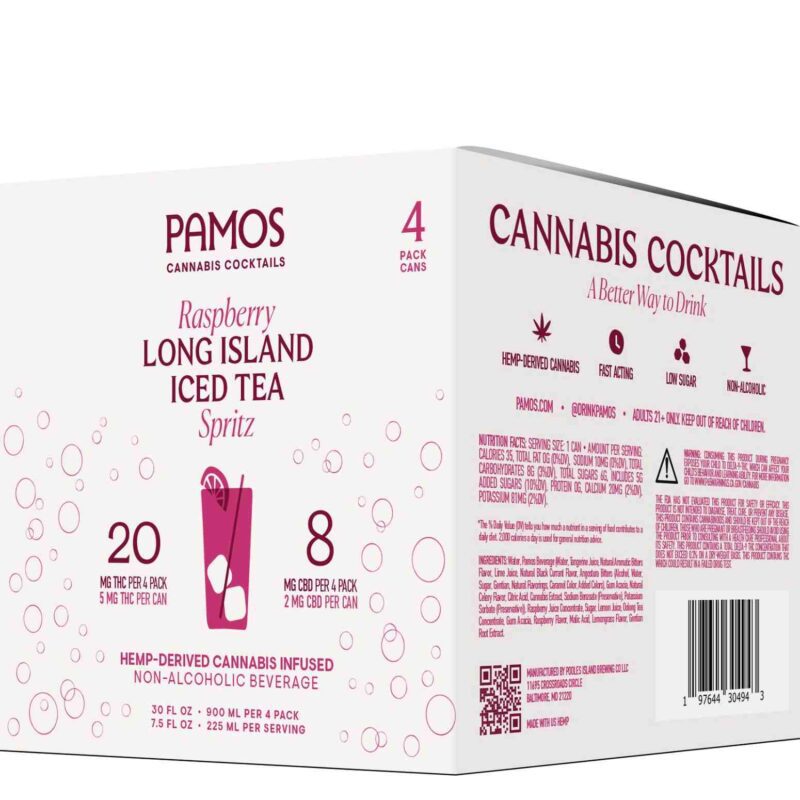 Pamos Long Island Iced Tea Spritz 5mg - THC Infused Cocktail Mixer - Vegan & Gluten-Free - Tea & Citrus Fizz for Relaxation - Image 2