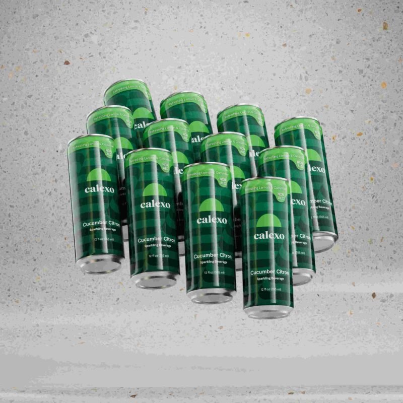 Calexo Cucumber Citron 12oz. Sparkling Beverage – (Infused 5mg THC + 5mg CBD) - Image 2