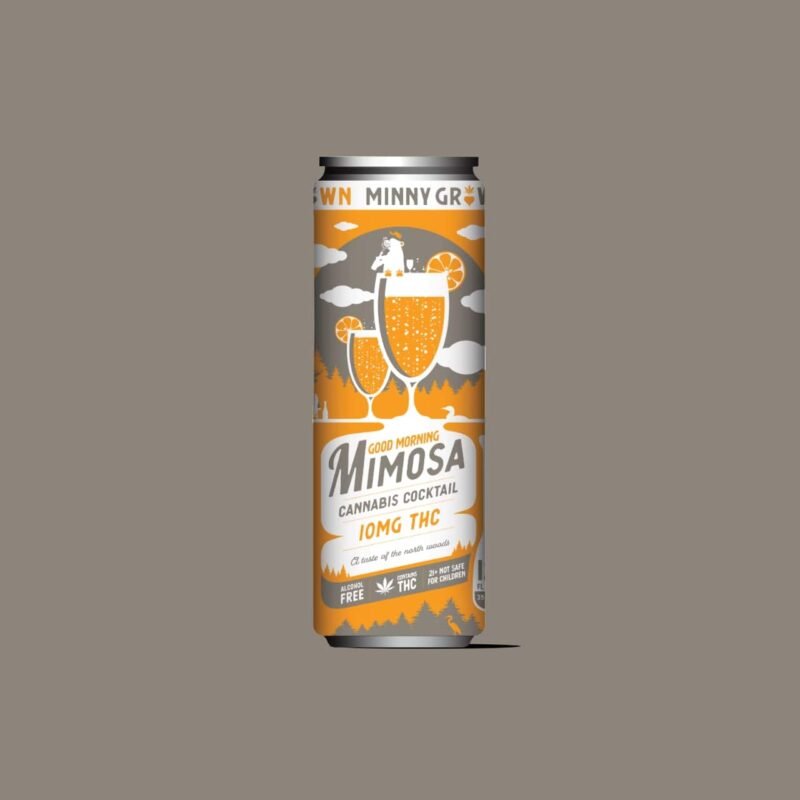 Minny Grown Good Morning Mimosa – THC Infused Cocktail – Fresh Orange Flavor – 10mg THC Per Can